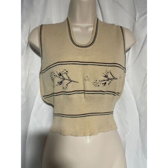 Pristine adorable  vintage  wool sweater set size S / 34 - Picture 3 of 16